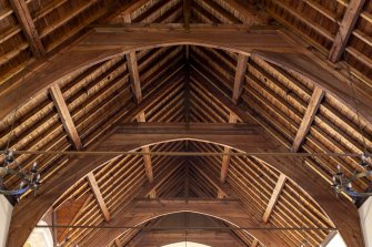 Nave. Detail of roof structure.