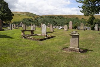 View of graveyard setting