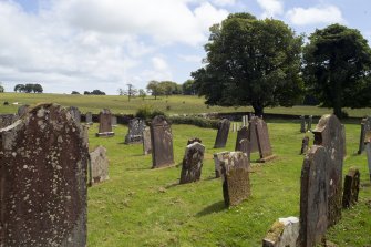 General view of graveyard within surroundings