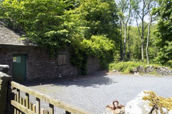 View of  former church stables and carpark