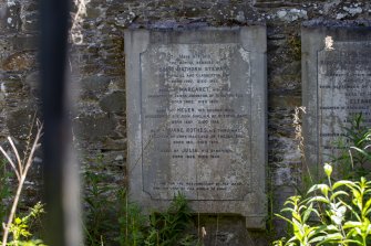 Detail of monuments in Stewart burial aisle