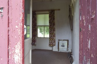 View of session house interior from entrance doorway