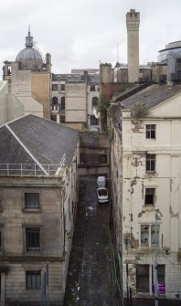 High level view from  east of alley between 9 and 11 Oswald Street