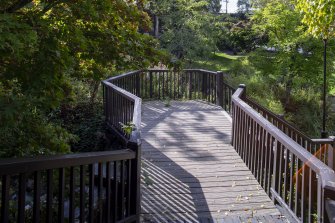 Norie-Miller Park staircase over waterfall.