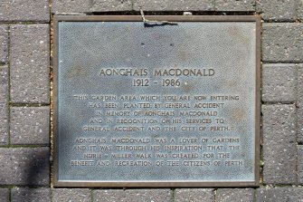 Norie-Miller Park memorial plaque.