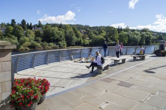 River Tay viewpoint looking towards Riverside Parks on opposite bank.