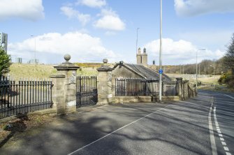 General view from south. with gates