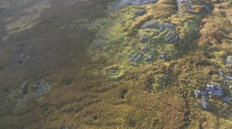 Oblique aerial view of hut circle C