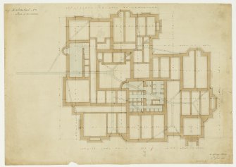 Drawing of Kirkmichael House showing plan of foundations.