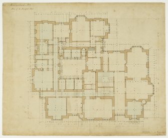 Drawing of Kirkmichael House showing plan of principal floor.