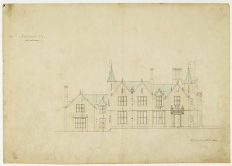Drawing of Kirkmichael House showing N elevation.