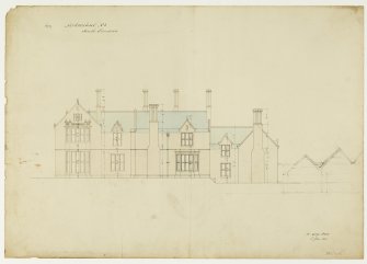 Drawing of Kirkmichael House showing S elevation.