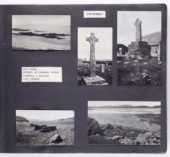 Violet Banks Photograph Album - Colonsay - Page 21 - Poll Gorm; Oronsay Priory; Teampull a Ghlinne; The Strand