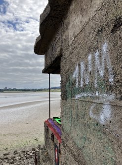 View of NE wall of searchlight emplacement, from N 