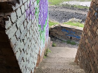 Steps of gun emplacement, view from NE