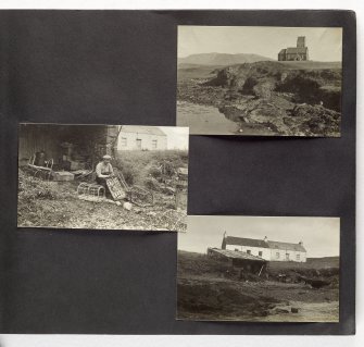 Violet Banks Photograph Album - The Small Isles - Page 28 - St Edward Church, Sanday; Fishermans cottage