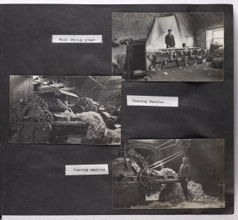 Violet Banks Photograph Album - Isle of Harris - Page 17 - Wool Drying Plant; Teasing Machine