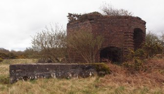 View of the Boiler House Chimney base attached to the Glycerine Distillery from the W 