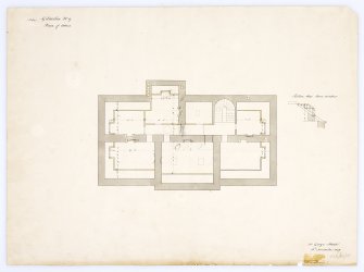 Drawing of Gilmerton House showing plan of attics.