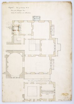 Drawing of Gosford House showing plan of principal floor with alterations and additions.