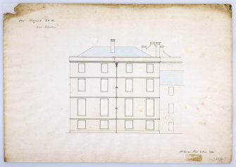 Drawing of Gosford House showing East elevation.