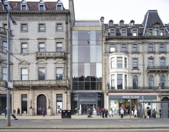 112 - 110 Princes Street south elevation, from south showing curtain wall glazing.