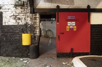 Interior. Brewhouse, ground floor, below Fermentation Tanks area. View of Cleansing Cellar.