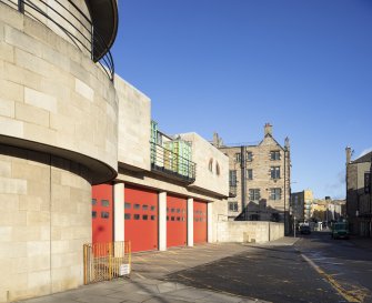 View of south facade on West Tollcross, from south west.