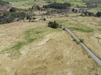 Oblique aerial view centred on the enclosure