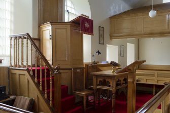 View of pulpit, lectern and communion table