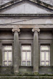 Detail of main pediment and Ionic columns on north east frnt