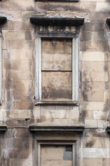 Detail of blind window with 'ashlar sash'