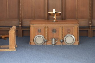 Chancel detail of communion table