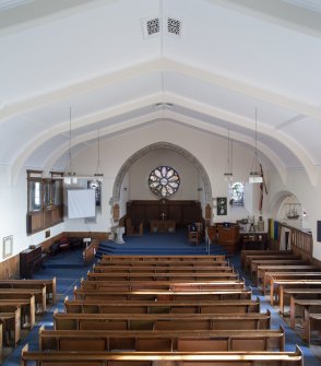 View looking east towards chancel from west gallery