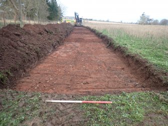 Watching Brief Photograph, Film 1, North of River North Esk, Post-excavation of access road, Taken from NE Balmakewan, Edzell,