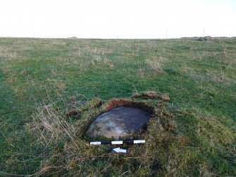 Digital photograph of panel to east, from Scotland's Rock Art project, Hill of Avochie, 3, Perth And Kinross