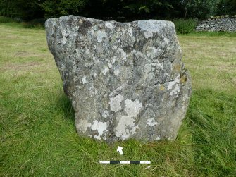 Digital photograph of panel before cleaning, from Scotland's Rock Art project, Kinnell Park Stone Circle, Killin, Stone 3, Stirling



