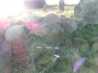 Digital photograph of panel to south-west, from Scotland's Rock Art project, Thorax, 2, Aberdeenshire


