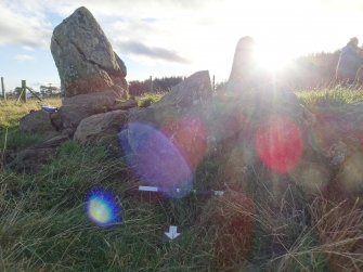 Digital photograph of panel to south, from Scotland's Rock Art project, Thorax, 2, Aberdeenshire

