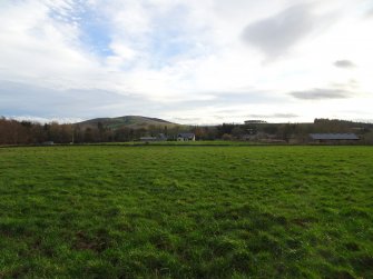 Digital photograph of panorama, from Scotland's Rock Art project, Rothiemay, 2, Moray
