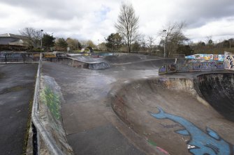 Skate Park.  General view from north east.