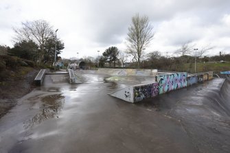 Skate Park.  General view from north east.