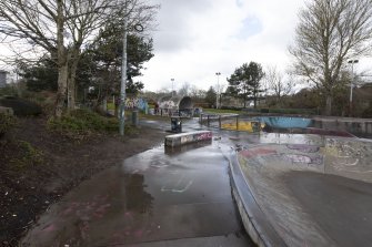 Skate Park.  General view from  north east.