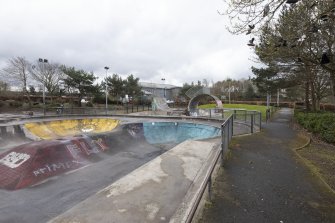 Skate Park.  General view showing middle capsules and spine, from north.