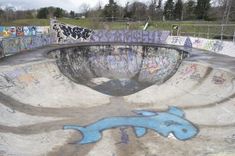 Skate Park.  View of north bowl, from south east.