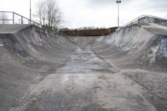 Skate Park.  View of east capsule from north west.