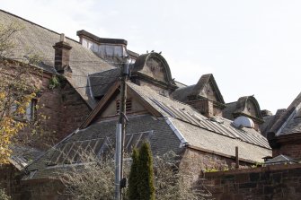 Whiteinch Burgh Halls.  Detail of roof.