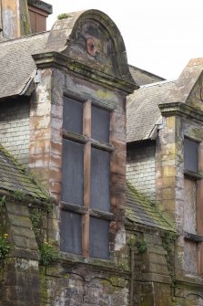 Whiteinch Burgh Halls.  Detail of dormer windows from north east.