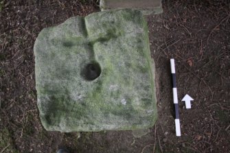 Digital photograph of close ups of motifs, from Scotland's Rock Art project, Torphichen Churchyard, Refuge Stone, West Lothian
