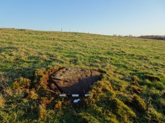 Digital photograph of panel to south-east, from Scotland's Rock Art project, Hill Of Avochie, 2, Aberdeenshire
